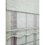 BBB Çiçek Desenli Boncuklu Tül ve Stor Perde Beyaz MT4003B 170x260