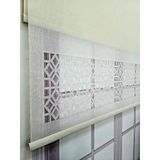 BBB Çift Mekanizmalı Keten Lazer Kesim Tül ve Stor Perde MLT1050 200x200 Krem