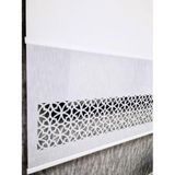 BBB Çift Mekanizmalı Keten Lazer Kesim Tül ve Stor Perde MLT5017 200x200 Beyaz