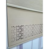 BBB Çift Mekanizmalı Lazer Kesim Tül ve Stor Perde MLT1045 200x260 Sütlü Kahve
