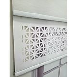 BBB Çift Mekanizmalı Lazer Kesim Tül ve Stor Perde MLT1045 220x260 Beyaz