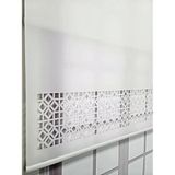 BBB Çift Mekanizmalı Lazer Kesim Tül ve Stor Perde MLTY1002 220x200 Beyaz