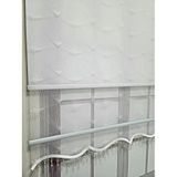BBB Desenli Boncuklu Çift Mekanizmalı Tül Stor Perde Beyaz TS1095B 200x200 Beyaz