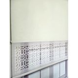 BBB Lazer Kesim Çift Mekanizmalı Tül Stor Perde Ekru MLT5007 200x200