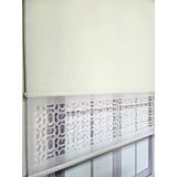 BBB Lazer Kesim Çift Mekanizmalı Tül Stor Perde Ekru MLT5007 90x260