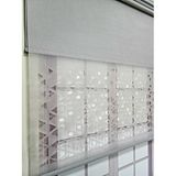 BBB Lazer Kesim Çift Mekanizmalı Tül Stor Perde Gri MLT5005 200x200