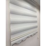 BBB MZ470 Pliseli Renk Geçişli Gri-Beyaz 160x200 Stor Zebra Perde