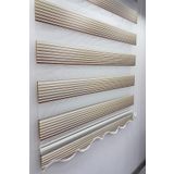 BBB MZ711-8605480656426 Pliseli Renk Geçişli Koyu Kahve Krem 110x200 cm Stor Zebra Perde
