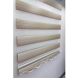 BBB MZ711 Pliseli Renk Geçişli Koyu Kahve-Krem 130x260 Stor Zebra Perde