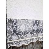 BBB Simli Damask Desenli Çift Mekanizmalı Tül Stor Perde Ekru MT1018S 220x200 Ekru