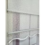 BBB Tomurcuk Desenli Çift Mekanizmalı Tül Stor Perde Ekru MT2012 190x200