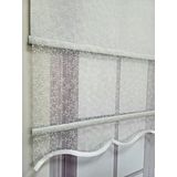 BBB Tomurcuk Desenli Çift Mekanizmalı Tül Stor Perde Ekru MT2012 200x200