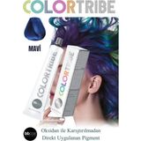 Bbcos Colortribe Direkt Saç Renklendirici Saç Boyası - Mavi - Oksidansız Yoğun Pigment 100 ml