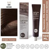 Bbcos Hair Pro Earthia Color Açık Kestane Saç Boyası 5/0 Amonyaksız Doğal Tonlar 100ML