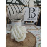 Bbd Store Sandal Kokulu Soya Wax Örgü Dekoratif Mum - Beyaz - 1 Adet