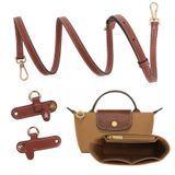 BBKON Longchamp Çanta Kadınlar için 2 Takım Omuz Askısı, Çanta Düzenleyici, Yumruksuz Uzunluk Ayarlanabilir Deri Yedek Kayış (1,2 cm Haki)