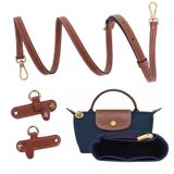BBKON Longchamp Çanta Kadınlar için 2 Takım Omuz Askısı, Çanta Düzenleyici, Yumruksuz Uzunluk Ayarlanabilir Deri Yedek Kayış (1,2 cm Pembe)