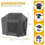 Bbq Mangal Örtüsü, Gazlı, Kömürlü Grill Koruma Brandası, Su Geçirmez, Outdoor Dış Mekan Barbekü Mangal Kılıfı - 120-60-120 cm