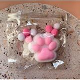 BBS Kedi Partisi - Taba Sukuşi - Squishy Pati - Tüylü Pati - Stres Giderici Oyuncak PEMBE