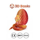 BBSKY 3D Baskı Oyuncak Yılan Yumurta Seti, İçinde Yılan, Çocuklar ve Yetişkinler İçin 3D Fidget Oyuncak