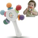 Bbsky Bebek Diş Kaşıyıcı Oyuncak , Montessori Duyusal Oyuncak, Silikon Dişlik, Bpa Içermez - Beyaz