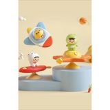 BBSKY Hayvan Şekilli 3’lü Vantuzlu Bebek Oyuncağı – Mama Sandalyesi Banyo ve Pencere İçin Gelişim Oyuncağı