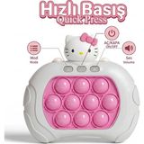 Bbsky Hızlı Basmalı Pop Game Astronot Işıklı Sesli Pilli Pop It Toy Eğitici El Konsolu Stres Oyuncağı