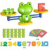 Bbsky Montessori Matematik Dengesi Kurbağalı Terazi: 3 Yaş ve Üzeri Okul Öncesi Zeka Geliştirici Eğitici Oyuncak Seti - Sayı Sayma ve Işlem Oyunu