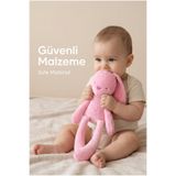 BBSKY Pembe Peluş Tavşan Uyku Arkadaşı: 0+ Ay Bebekler İçin Yumuşak-BPA İçermez-Güvenli ve Sağlıklı Hediye