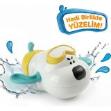 BBSKY Sevimli Köpek Banyo Oyuncağı - Premium ABS Plastik ve BPA İçermez - Kurmalı Mekanizmalı Su Üstünde Yüzen Eğitici Bebek Oyuncağı - El-Göz Koordinasyonu Geliştiren Eğlenceli Banyo Arkadaşı - Yeşil