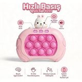 Bbsky Yeni Nesil Tavşan Figürlü Işıklı Sesli Elektronik Pop It Game - Hızlı Basma Yarışı El Konsolu - Çocuklar Için Eğitici Interaktif Stres Oyuncağı - Doğum Günü Hediyesi Popit Oyun Konsolu