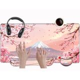 BBSujane Bilek Destekli Büyük Mouse Pad Kiraz Çiçeği Masa Matı Oyun Mousepad ve Keyborad Bilek Dinlenme Pembe Bilgisayar Matı 80 cm x 40 cm XXL Mouse Mat Organizasyon Dekoru