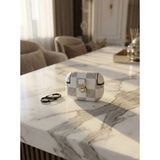 bbtech Airpods Pro 1. Nesil Uyumlu Ekose Desenli Şık Kılıf Airpods Pro Damier Kılıf - Beyaz