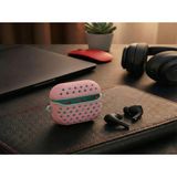 bbtech Airpods Pro 1 Uyumlu Delikli Spor Kılıf Airpods Pro 1. Nesil Çift Renk Silikon Kasa Koruyucu Kılıf - AirPods Pro / Airpods Pro 1. Nesil - Pembe - Gri