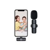 bbtech Android ile Uyumlu Type-C Kablosuz Mini Yaka Mikrofonu;Siyah