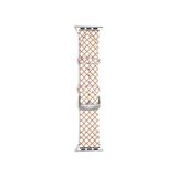 bbtech Apple Watch 1/2/3/4/5/6/7/SE/8/9 Uyumlu 38-40-41mm Karo Simli Ekose Tema Akıllı Saat Kordon;Pembe