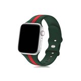 bbtech Apple Watch 38-40-41 mm Uyumlu Renkli Şeritli Kayış Temizlenebilir Esnek Silikon Akıllı Saat Kordon;Kırmızı