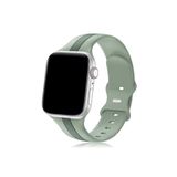 bbtech Apple Watch 38/40/41 MM ile Uyumlu Sport Çizgili Silikon Saat Kordonu;Yeşil