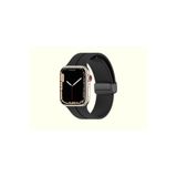 bbtech Apple Watch 41/40/38 Mm Series 10(42MM)/9/8/7/SE/6/5/4 ile Uyumlu Manyetik Mıknatıslı Silikon Kordon;Siyah