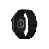bbtech Apple Watch 42 44 45 46 49 mm Series 10 9 8 7 SE 6 5 4 3 Uyumlu Esnek Ayarlanabilir Kordon Solo Loop;Siyah