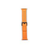 bbtech Apple Watch 42/44/45/46/49MM Series Ultra/10/9/8/7/SE//6/5/4/3/2/1 Uyumlu Mıknatıslı Silikon Kordon;Turuncu
