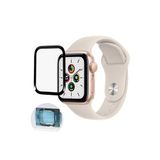 bbtech Apple Watch 44mm ile Uyumlu Kolay Kurulum Otomatik Hizalama Aparatlı Tam Kaplayan Ekran Koruyucu;Şeffaf