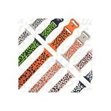 bbtech Apple Watch 9 8 7 6 5 4 3 2 Se 38 40 41 MM Leopar Desenli Silikon Kordon;Yeşil