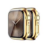 bbtech Apple Watch SE/6/5/4 Nesil Uyumlu 44mm Akıllı Saat Parlak Şık Shine Kasa Ekran Koruyucu;Gold