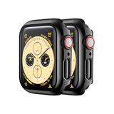bbtech Apple Watch SE/6/5/4 Nesil Uyumlu 44mm Akıllı Saat Parlak Şık Shine Kasa Ekran Koruyucu;Siyah