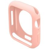bbtech Apple Watch SE/6/5/4 Seri Uyumlu 40mm İnce Yumuşak Silikon Çerçeve ve Alt Kasa Koruyucu Kılıf;Pudra