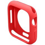 bbtech Apple Watch SE/6/5/4 Seri Uyumlu 44mm İnce Yumuşak Silikon Çerçeve ve Alt Kasa Koruyucu Kılıf;Kırmızı