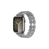 bbtech Apple Watch Seri 10 42mm Seri 9/8/SE/7 Uyumlu 41mm 40mm 38mm Silikon Zincir Kordon Loop Esnek Kayış;Gri