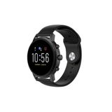 bbtech Fossil Gen 5 Carlyle/HR 22mm Standart Silikon Kordon Klasik Kayış Esnek 22 mm Band;Siyah