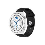 bbtech Huawei Watch Gt3 Pro 43mm Gt2 42mm Watch 2 Uyumlu Klasik Silikon Akıllı Saat Kordon 20mm Kayış;Siyah